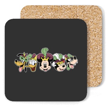 Discover Disney Mardi Gras Coasters, Disney Character Coasters
