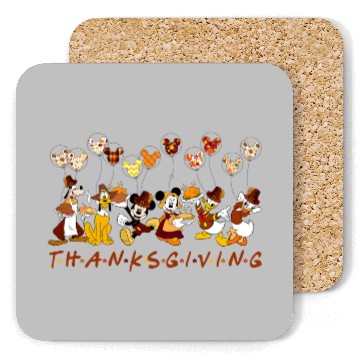 Discover Vintage Mickey And Friends Thanksgiving Coasters, Disney Thanksgiving Fall Coasters