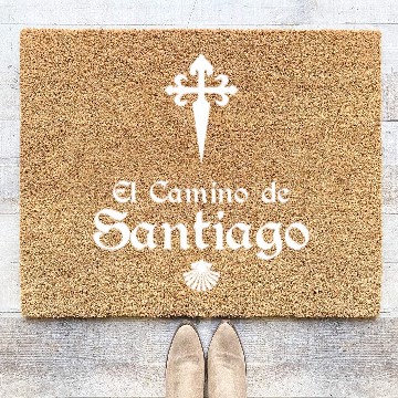 Discover El Camino De Santiago Saint James Cross Scallo Coir Doormats