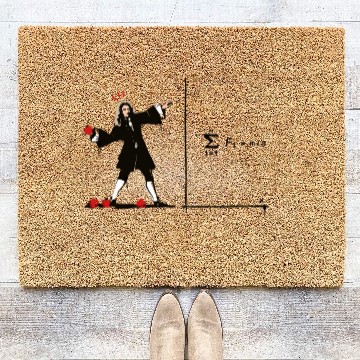 Discover Newton Bombs Funny Physics Science Banksy Street Coir Doormats