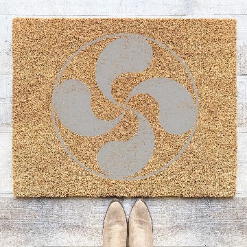 Discover Lauburu Basque Cory Symbol People Coir Doormats