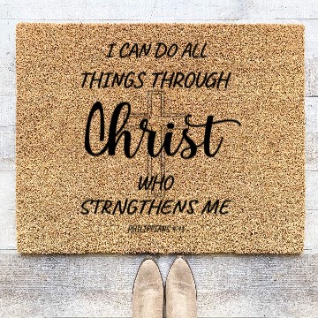 Discover PHILIPPIANS 4:13 bible verse Coir Doormats