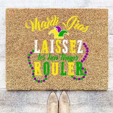 Discover Mardi Gras laissez les bon temps rouler Fat Coir Doormats