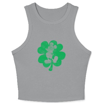 Discover Disney Mickey Mouse Shamrock St. Patrick's Crop Tank Top