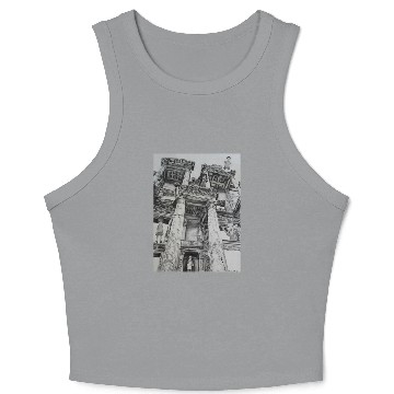 Discover Bobs Burgers in Ruins Crop Tank Top