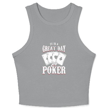 Discover It Is A Great Day For Poker Game Playing Card Crop Tank Top