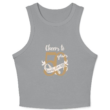 Discover 50th Wedding Anniversary Crop Tank Top Gift For Couples