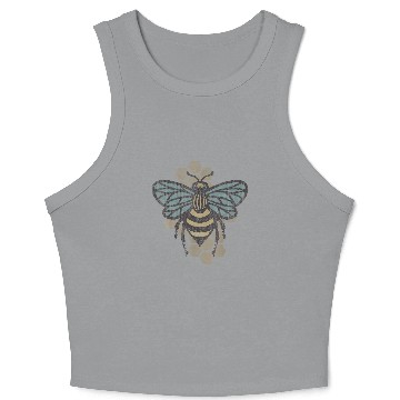 Discover Retro Beekeeper Crop Tank Top - Vintage Save the Bees Bumblebee