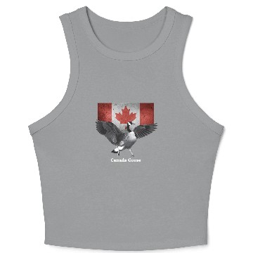 Discover Proud Canadian Flag Canada Goose Crop Tank Top