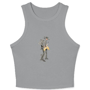 Discover Jazz Musician Drawing Crop Tank Top