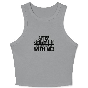 Discover 25th Anniversary 25 Years Marriage Husband Crop Tank Top
