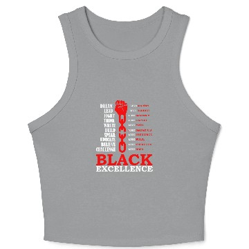 Discover Black Excellence, Black AF Crop Tank Top