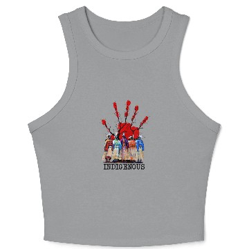 Discover Native American Indigenous Red Hand Crop Tank Top