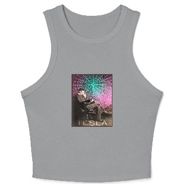 Discover Nikola Tesla's AC Electricity Inspiring Science Crop Tank Top