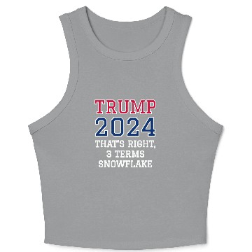 Discover Trump Snowflake Red White & Blue Crop Tank Top