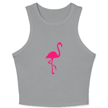 Discover Pink Flamingo Crop Tank Top