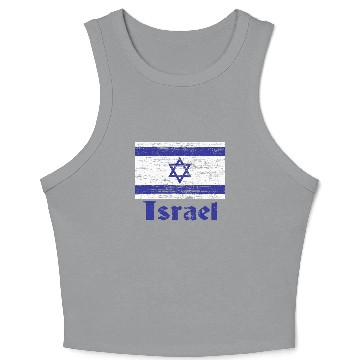 Discover Flag of Israel Crop Tank Top