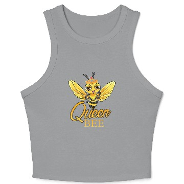 Discover Queen Bee Crown Cute Honey Bee Hive Gift Beekeeping Crop Tank Top