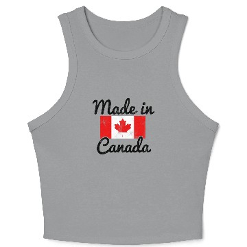 Discover Canada Flag Crop Tank Top Vintage Made in Canada