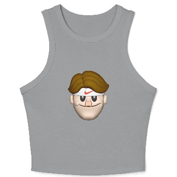 Discover Roger Federer emoji tennis Crop Tank Top