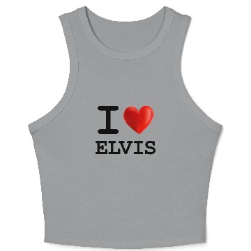 Discover I Love ELVIS Heart Name Crop Tank Top Gift