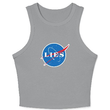 Discover NASA Lies Flat Earth Crop Tank Top