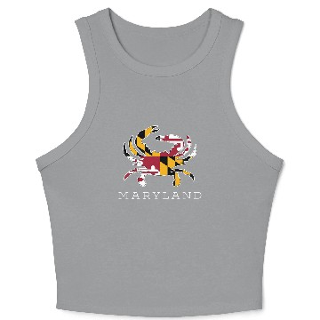 Discover Maryland State Flag Classy Crop Tank Top