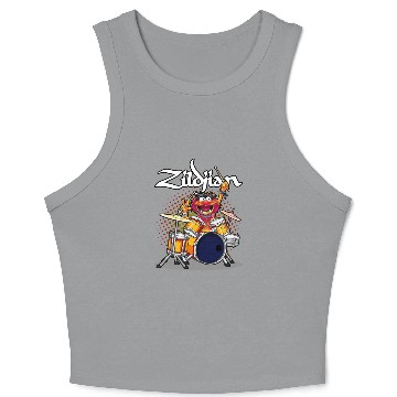 Discover ANIMAL DRUMMER ZILDJIAN CYMBALS Crop Tank Top