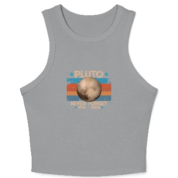 Discover Vintage Never Forget Pluto Nerdy Astronomy Space Crop Tank Top
