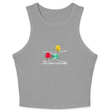 Discover Electricity Explained Crop Tank Top I Teacher Nerd Crop Tank Top