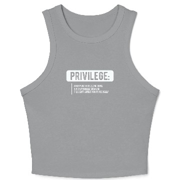 Discover Privilege Civil Rights Equality Crop Tank Top