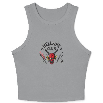Discover Stranger Things 4 Hellfire Club Logo Raglan Baseball Crop Tank Top Crop Tank Top
