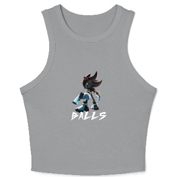 Discover Balls Shadow the Hedgehog Sonic Funny Meme Crop Tank Top