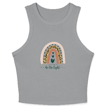 Discover Be The Light Boho Rainbow Christian Scripture Religious Crop Tank Top