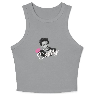 Discover Pedro Pascal Crop Tank Top - Daddy - Pink Lips - Pedro Pascal Crewneck Crop Tank Top
