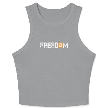 Discover Bitcoin is Freedom Hodl Crypto Currency Trading Crop Tank Top