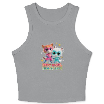 Discover Disney Junior SuperKitties Ginny and Bitsy Boots Blast Off! Crop Tank Top