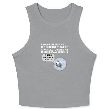 Discover Mosquito Joke Crop Tank Top
