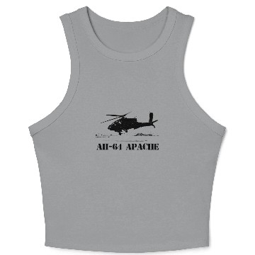 Discover AH64 Apache helicopter crew Crop Tank Top