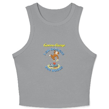 Discover Curious George I Go Bananas For Books Book Stack Crop Tank Top