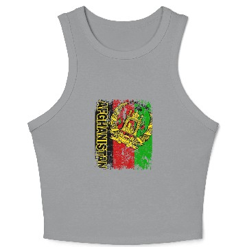 Discover Vintage Afghanistan Flag Crop Tank Top