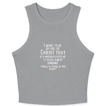 Discover Christ Christian Mosquito Joke Crop Tank Top