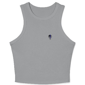 Discover Mini Punisher Thin Blue Line Men's Performance Crop Tank Top