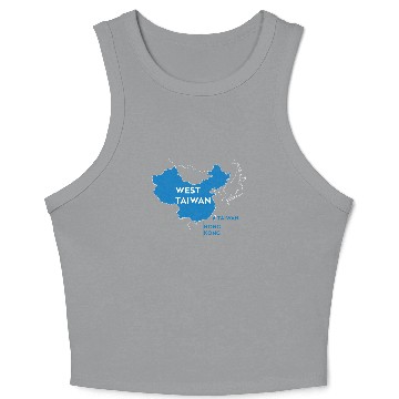 Discover China map West Taiwan Crop Tank Top