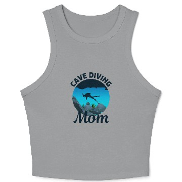 Discover Caving Diving Mom Spelunking Caves Spelunker Caver Crop Tank Top