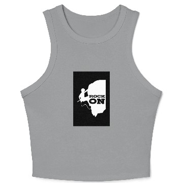 Discover Rock On Climber Telluride Climbing Summit Boulder Crop Tank Top