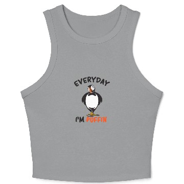 Discover Puffin Iceland parrot diver bird north gift Crop Tank Top
