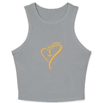 Discover Proud Navy Sister Crop Tank Top