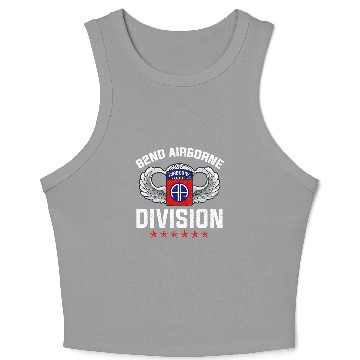 Discover US  82nd AIRBORNE Division Veteran Vintage Crop Tank Top