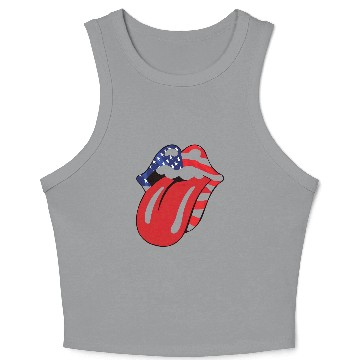 Discover Rolling Stones Lips Crop Tank Top